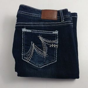 Maurices Dark Blue Boot Cut Jeans size 13/14